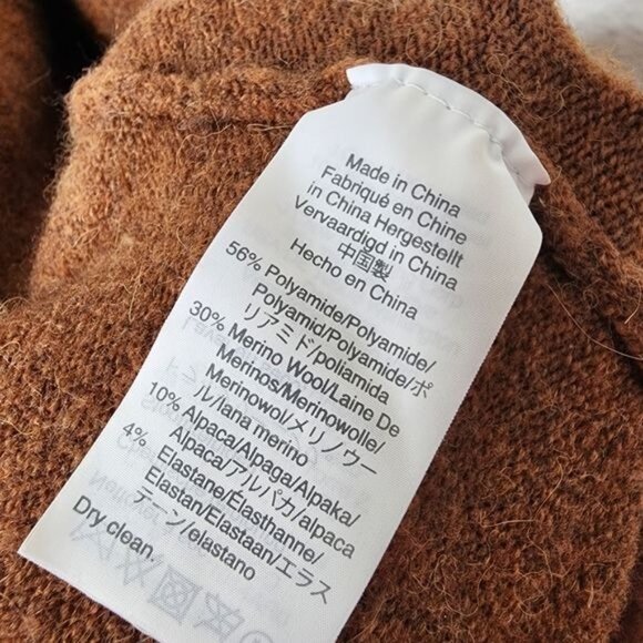 Madewell Kent Cardigan Sweater in Coziest Yarn Merino Wool Brown Size Medium - Picture 7 of 8